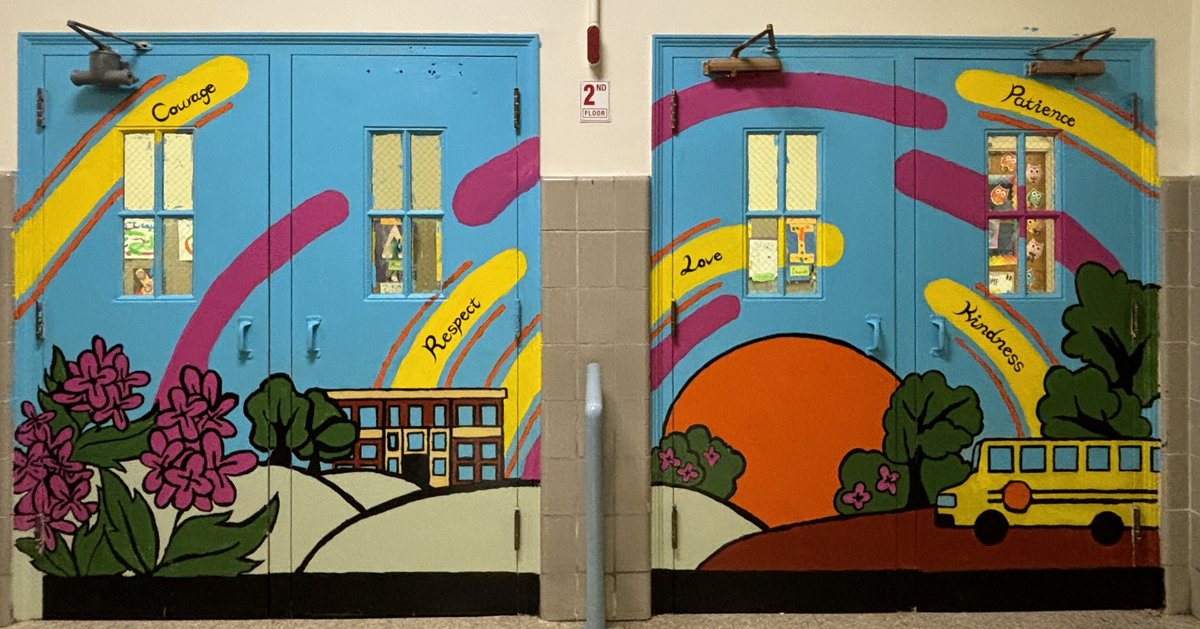 Completed mural with lettering and varnish