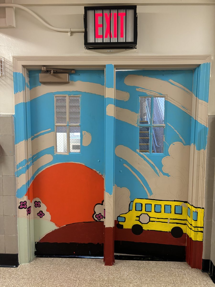 Mid stage with sky blue base and major elements painted